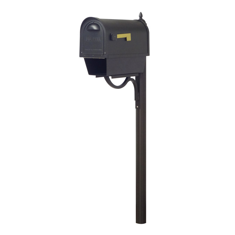 Classic Aluminum Post Mounted Post box
