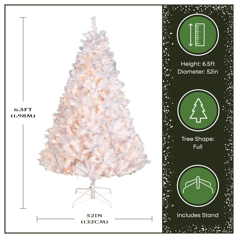 Winchester White 6.5' Fir Artificial Christmas Tree, 6.5'