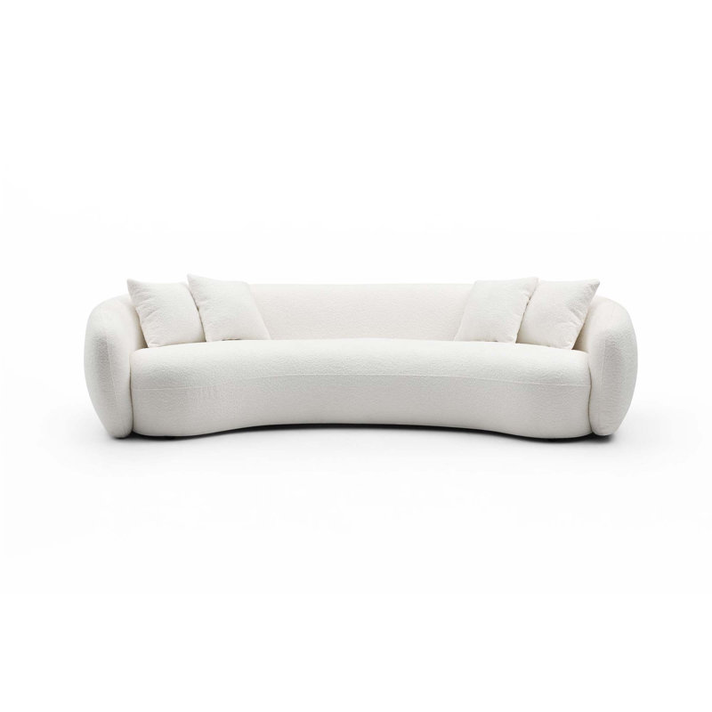 Canapé modulaire 102 pouces 5 places Boucle, Blanc