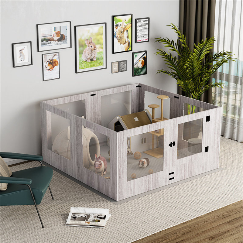 Carrollton Manufactured Wood Exercise Pen With Door, 60cm H x 120.6cm W x 118.6cm D