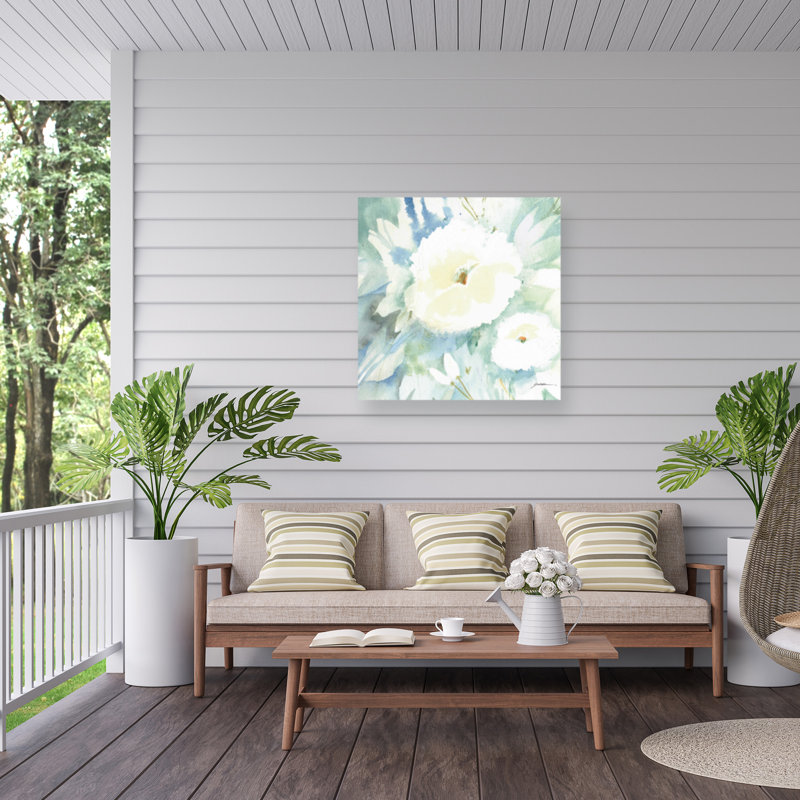 Sheila Golden Night Flower Outdoor  Canvas, H 18 po x l 18 po