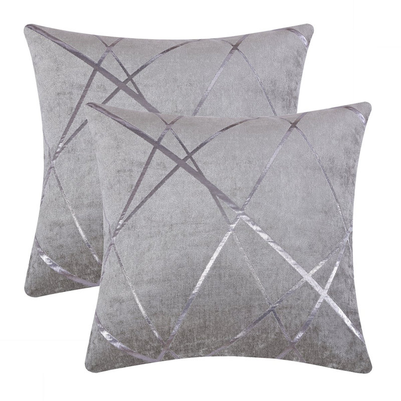 Aydrik Square Cushion Cover, Silver Grey, 40cm H x 40cm W