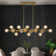 Faustena 16-Light Dimmable Bubble Glass Golden Sputnik Modern Linear Chandelier