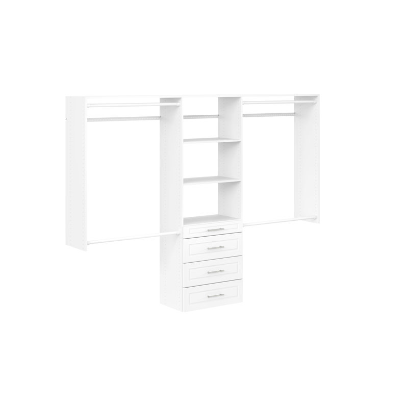 60'' - 96'' Closet System (Can Be Cut To Fit), White
