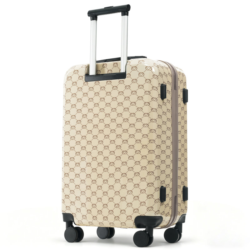Ensemble de valises rigides 5 pièces avec serrure TSA, valises à roulettes en ABS 14/16 / 20/24/28 pouces, roulettes silencieuses à 360 °, poignée réglable à plusieurs niveaux (kaki)