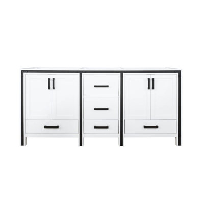 White Double Bath Vanity 72 In. W X 22 In. D