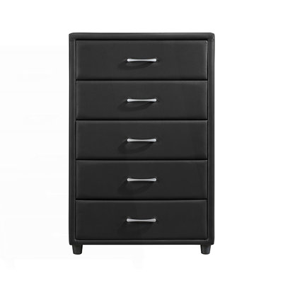 Commode de rangement contemporaine en similicuir