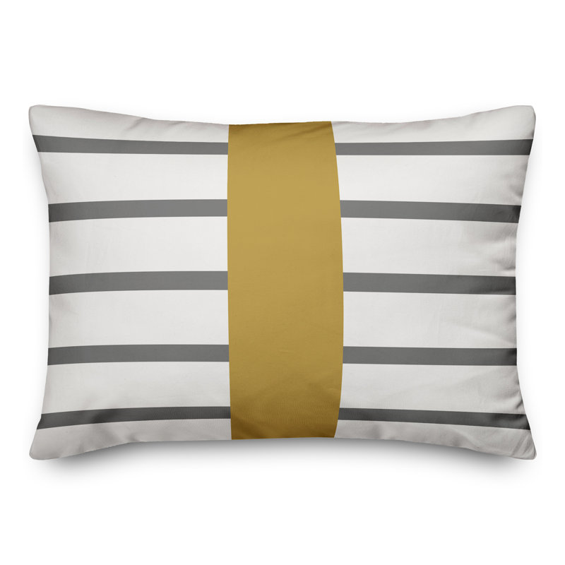 Abstract Outdoor Throw Pillow, Yellow