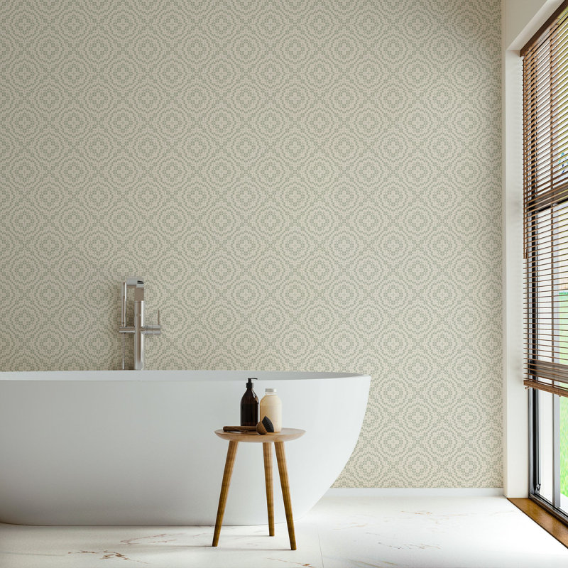 Echo Tile - Wallpaper, Sage, Self-Adhesive, Paper