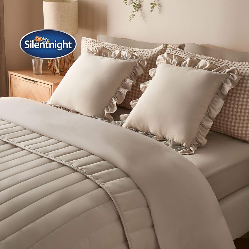 Silentnight Supersoft Ruffle Cushion, Cream