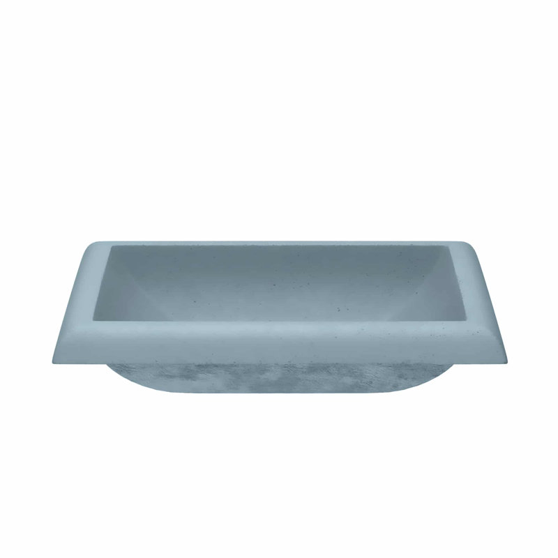 Lavabo de salle de bain rectangulaire encastré à la main NativeStone, Océan