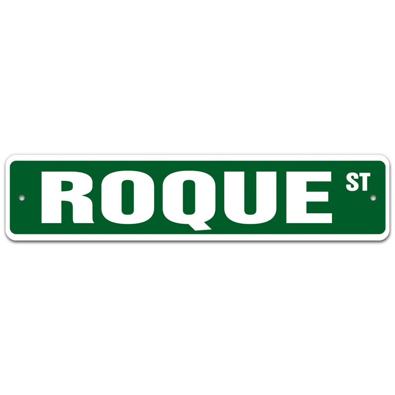 Plaque de rue, H 7 po x l 30 po x P 0,1 po