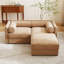 Élégant canapé en chenille 2 places avec siège de rangement repose-pieds, dossier cylindrique et accoudoirs, causeuse en tissu moderne avec espace de rangement caché