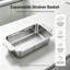 Passoire extensible en acier inoxydable, panier à drain télescopique réglable, crépine d'évier de cuisine multifonctionnelle pour le lavage des légumes, la vidange et le rangement des aliments