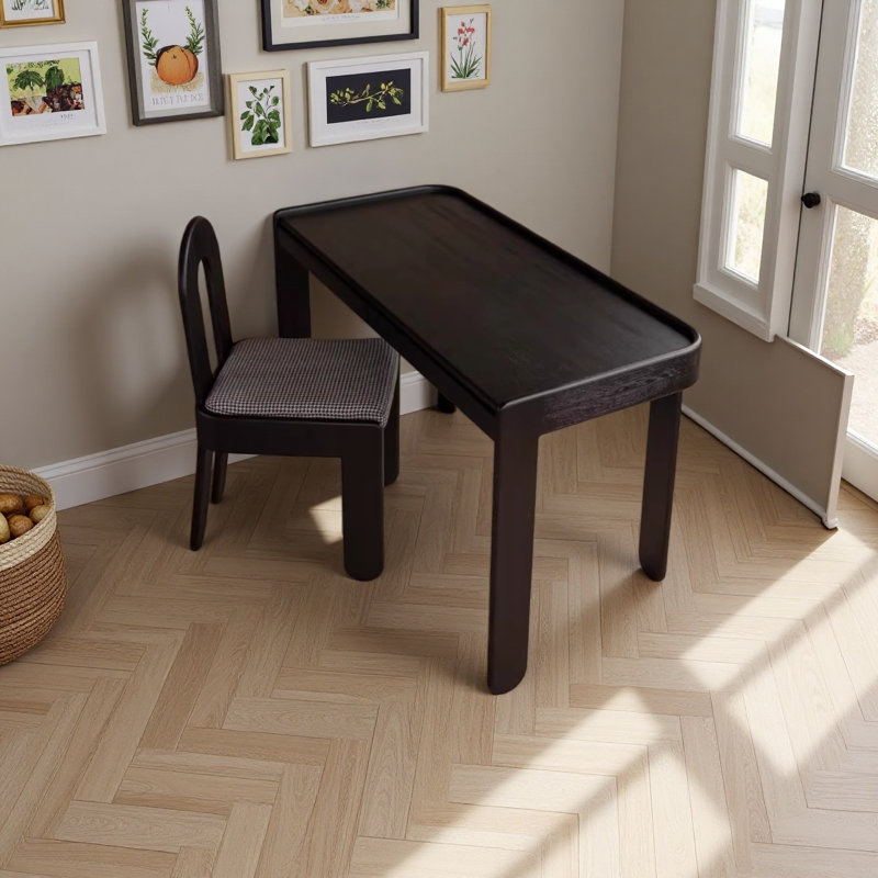 Solid wood retro high-end desk