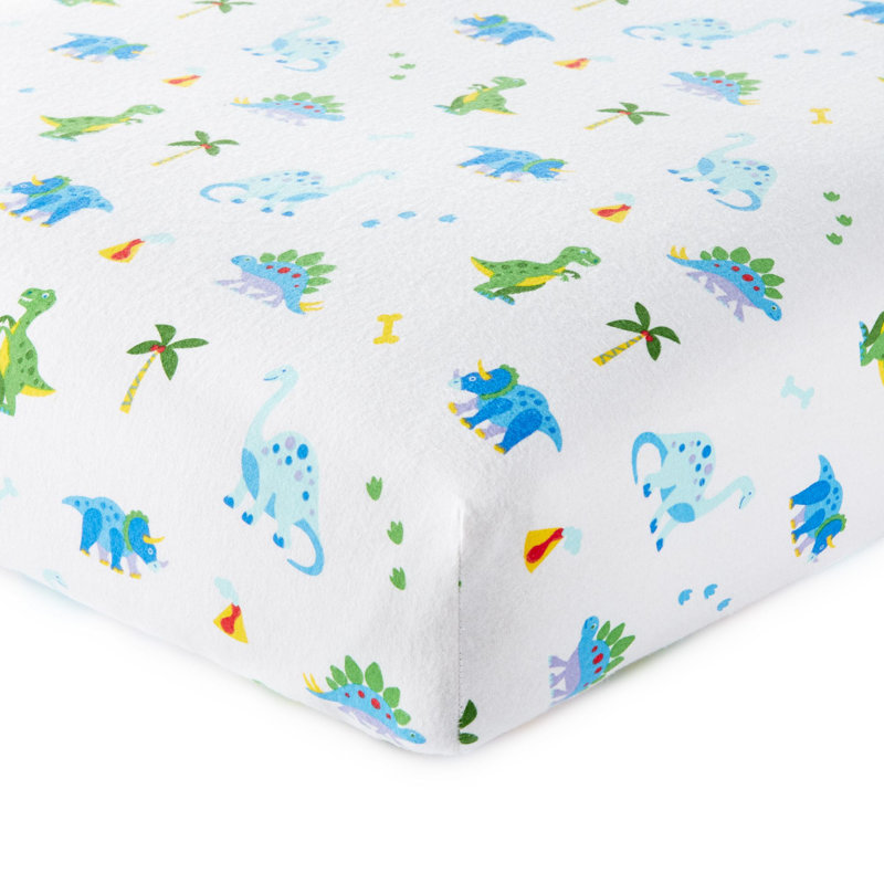 Wildkin Flannel Twin Sheet Set – 100% Cotton, Soft & Cozy Bed Sheets -  Dinosaur Land