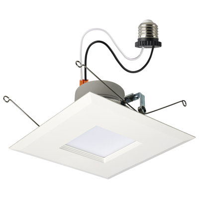 6'' Square Selectable Colour Temperature Dimmable LED Retrofit Recessed Lighting Kit