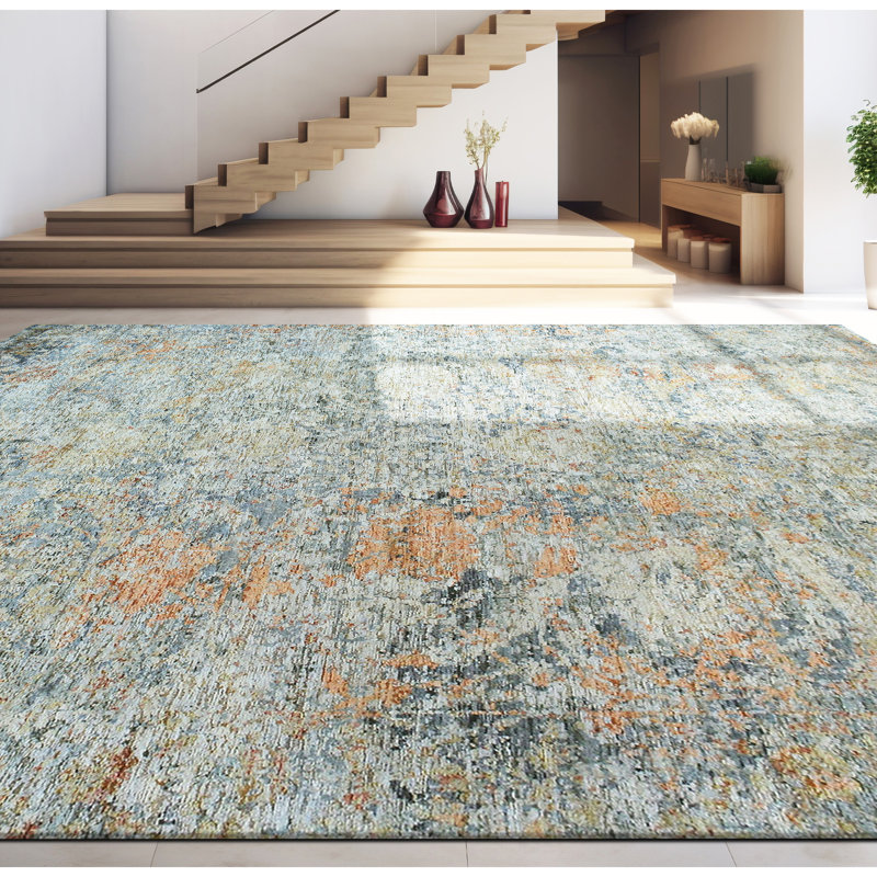 Tapis rectangulaire noué à la main, Rectangle 12 pi x 15 pi