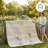Striped Geo Modern Outdoor Camping Rug - Waterproof, Fade Resistant, Reversible - Recycled Plastic - Camping RV Patio Glamping Deck Pool - Havana Beige-1722671362