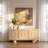 Williams 72" Oak Wood Sideboard, Light Natural