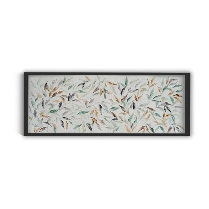 "Kaleidoscope Fall", art mural sur toile, H 12 po x l 24 po, Cadre flottant noir