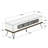 Modern White TV Stand with Metal Legs, 57.1 x 17.7 x 15.7 inches | 100% Melamine Coated Particle Board, Thickness: 0.7 inches | Features Multiple Shelves & Wall-Mountable Design, Stylish Geometric Look for Contemporary Spaces-817069282