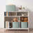  3-Piece Cotton Rope Storage Basket Set, Rectangular Woven Shelf Bins with Handles-1357065851