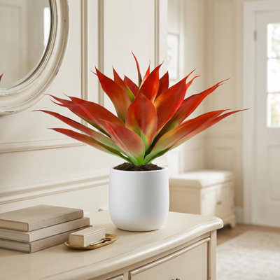 Ensemble de 2 grandes plantes artificielles en agave sans pot pour la décoration intérieure et extérieure