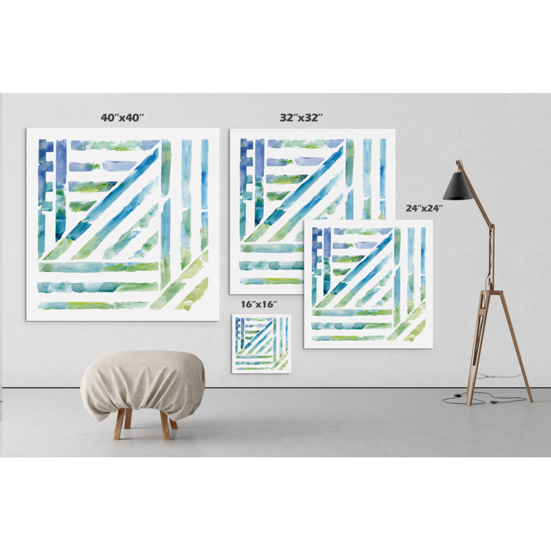 " Linear Kaleidoscope I " Painting Print, 16" H x 16" W x 1.5" D