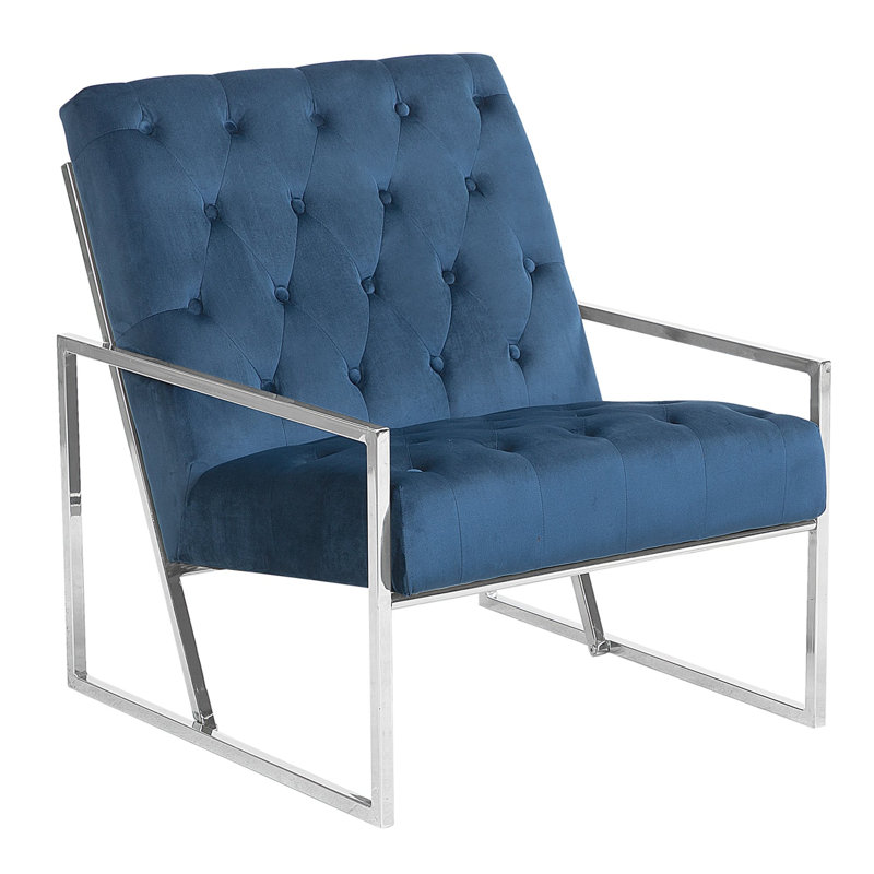 Dann 69cm Wide Tufted Armchair, Blue