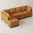 Faux Leather L-Shaped Modular Sectional Sofa-75756246-75756248