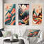 «Graphic Retro Full Moon Mountainscape», 3 pièces-65355472-65355473