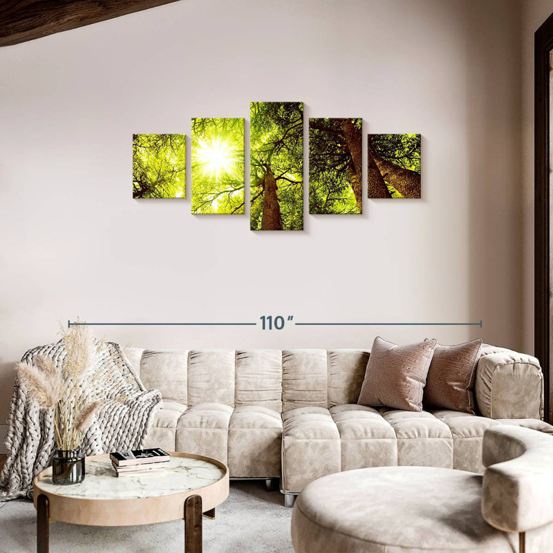 Forêt de cèdres Harnek ensoleillée, H 34 po x l 74 po