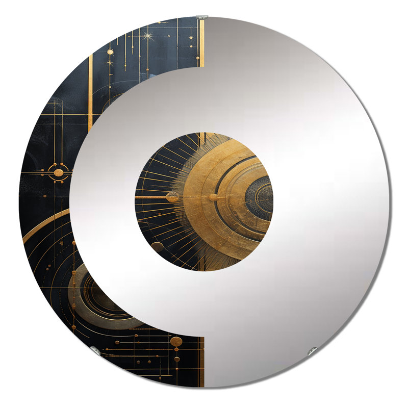 Gertude - Half Circle Wall Mirror, 23.6" x 23.6"