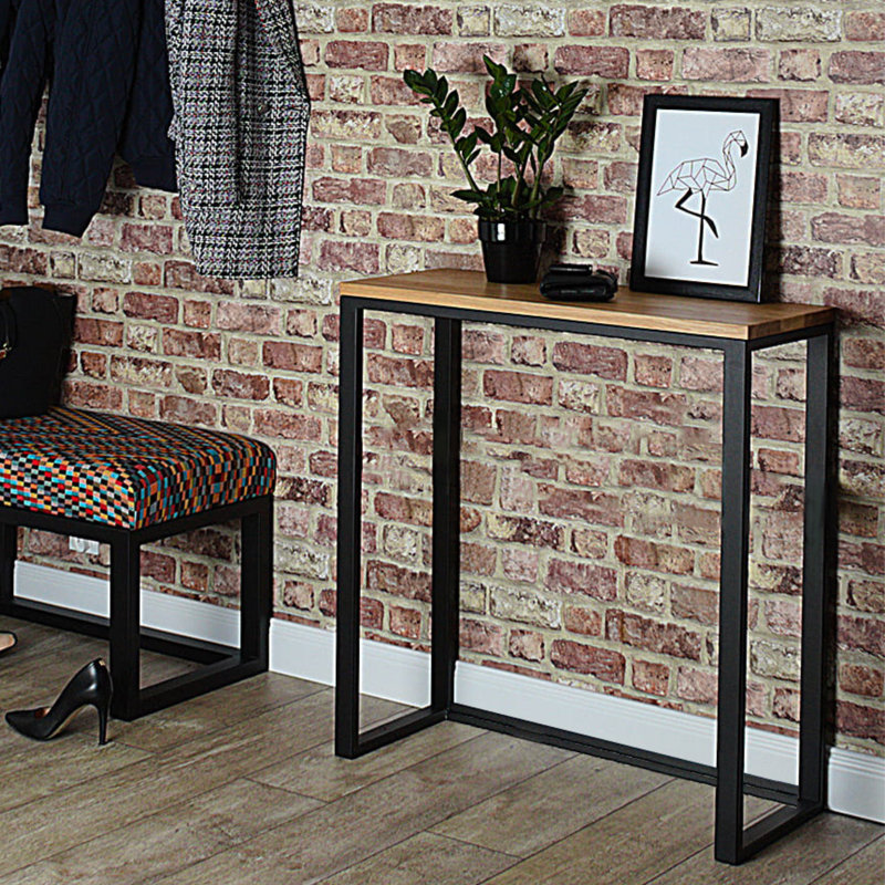 Mcgaha 80cm Solid Wood Top Console Table