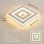 Modern 28cm White Slim Square LED Flush Mount Ceiling Light 