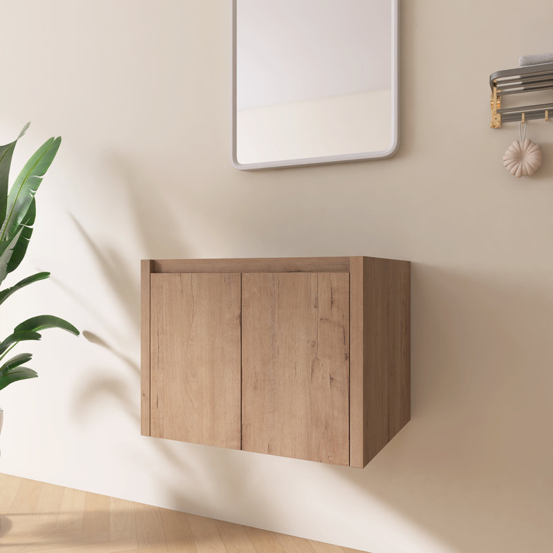 24" Wall Mounted Bathroom Only Vanity without Top, 24