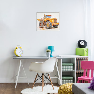 «Construction Truck Whimsicality», giclée encadrée, design par Steve Hunziker