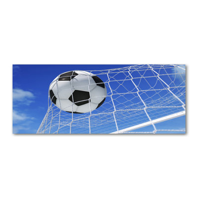 Ball in the goal 1 Piece Wrapped Canvas Wall Art