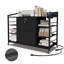 Classeur latéral verrouillable 44 po avec tablettes et tiroirs de rangement-1480305589