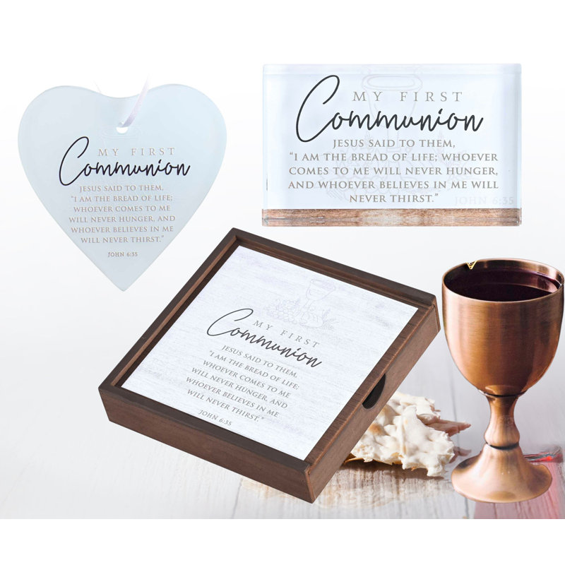 Glass Heart Ornament First Communion