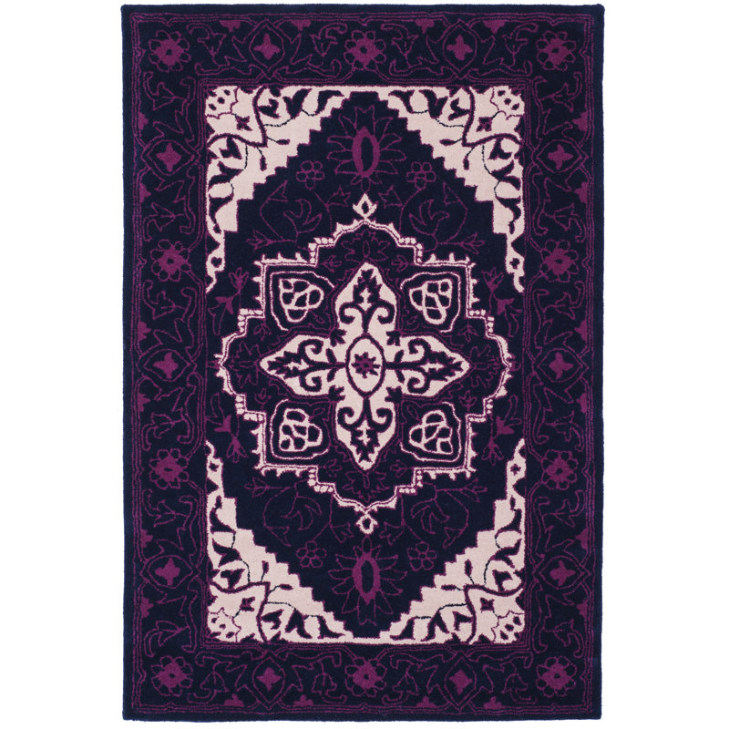 Bellagio Hand Tufted Wool Oriental Rug, Rectangle 4' x 6'
