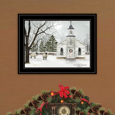 «I Heard The Bells On Christmas», art mural encadré, décoration moderne et élégante pour salon, chambre à coucher et maison de campagne par Billy Jacobs