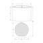 Lighting, 19 po, lampe de table, résine grise, abat-jour ivoire / crème, moderne