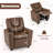 Kids Recliner with Cup Holder Adjustable Backrest & Footrest Brown-23552786