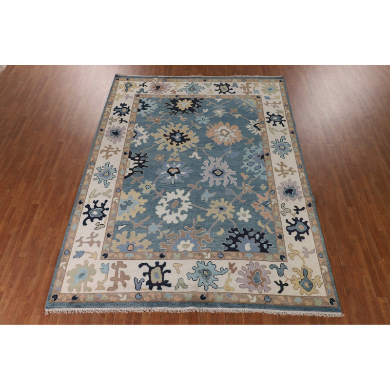 Tapis oriental floral 9 pi x 12 pi Oushak