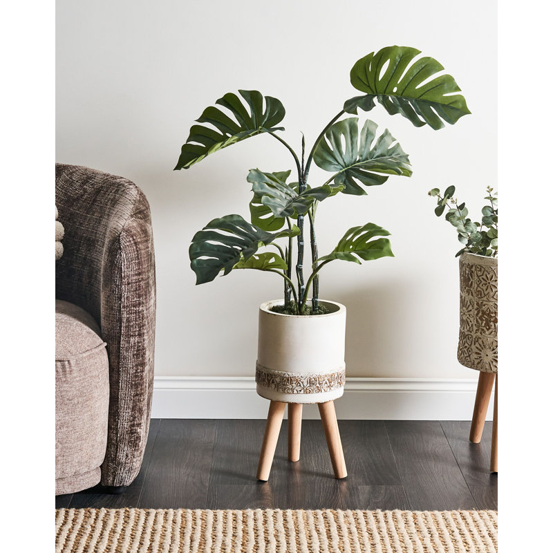 SKIATOS Handmade Ceramic Elevated Planter