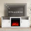 M.C.Haus TV Stand with 18" Electric Fireplace - Remote Control, Adjustable Flame & Storage-55406449
