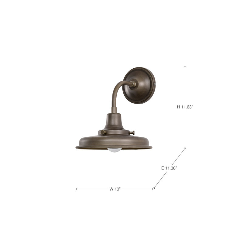 Ander Morris - Lanterne d'extérieur, Bronze, Bronze brillant, H 11,63 po x l 10 po x P 11,38 po