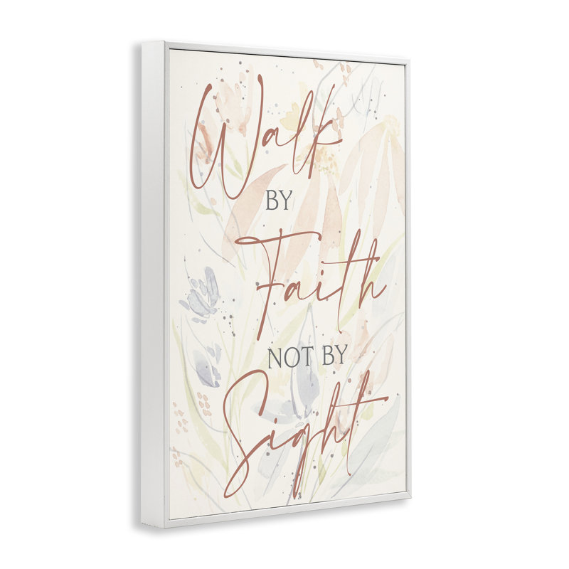 «Walk By Faith», estampe numérique par Krinlox, Estampe numérique encadrée blanc bord de mer, H 24 po x l 16 po